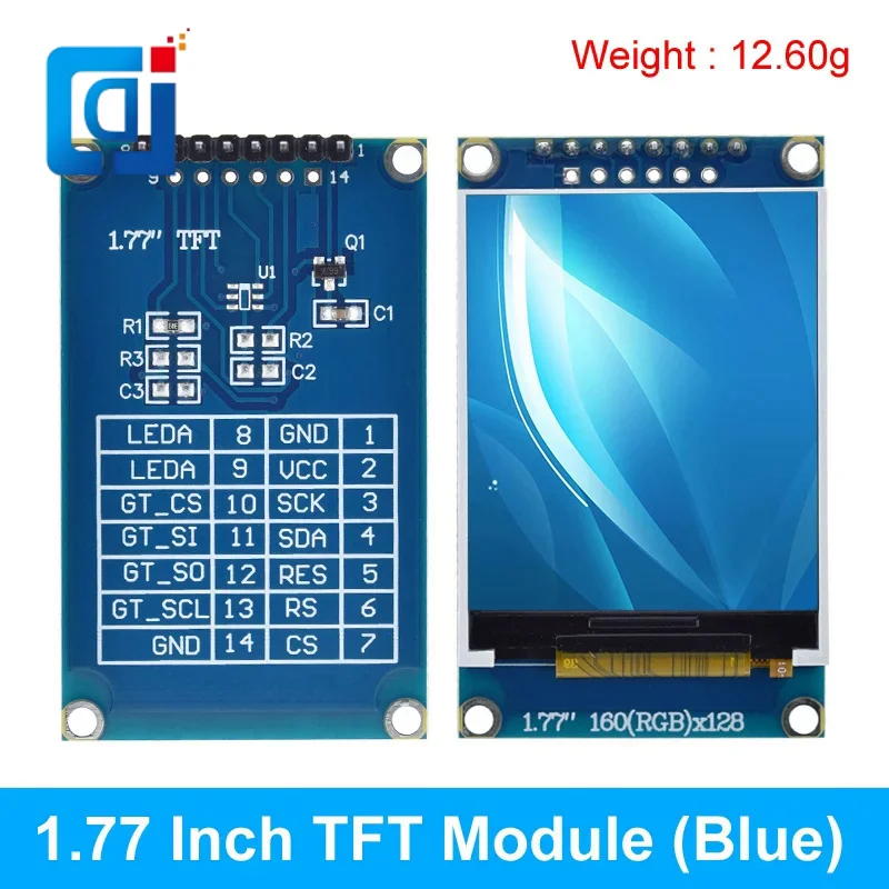 JCD 1,77 дюймовый TFT ЖК-Экран 128*160 1,77 TFTSPI TFT Цветной Экран Модуль Последовательного Порта Модуль Для Arduino UNO R3 Изображение 5 