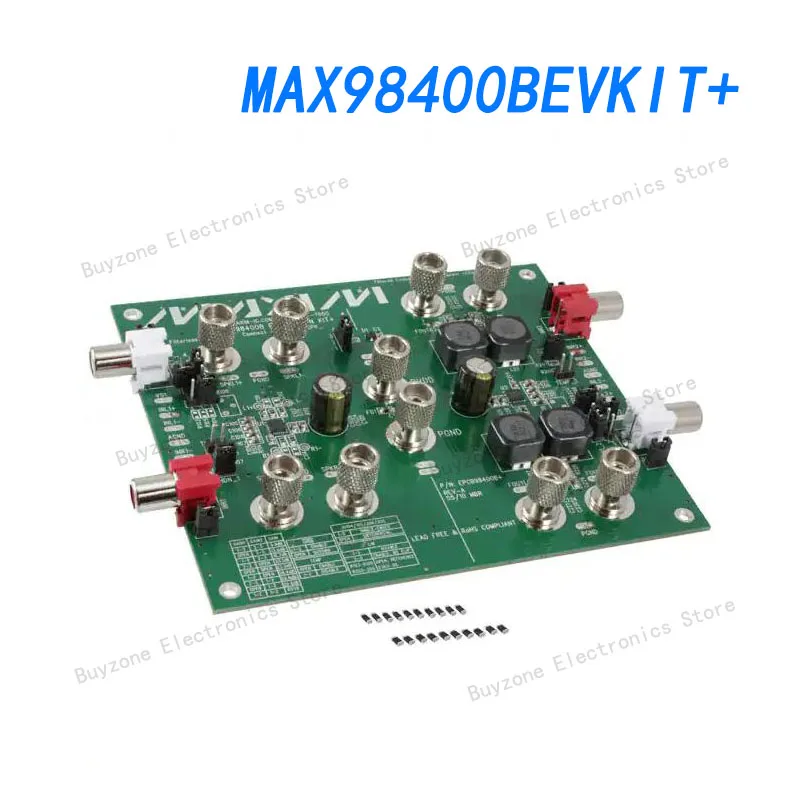 MAX98400BEVKIT + аудиоусилитель MAX98400B, класс D, стерео, 2 динамика мощностью от 12 Вт до 8 Ом.