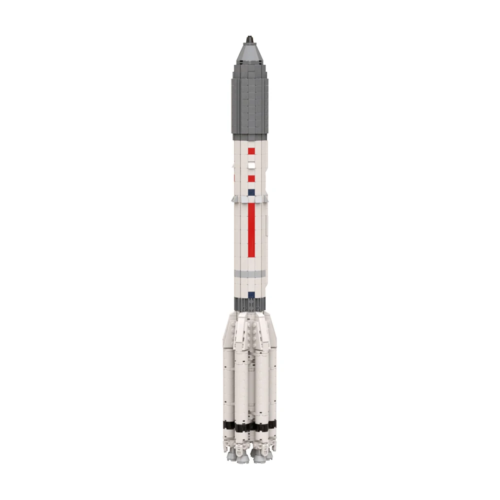 MOC Space Proton M Ракета Строительные Блоки Набор 1:110 Saturn V Масштабная Коллекция Ракета-Носитель Игрушки Для Детей Рождественский Подарок