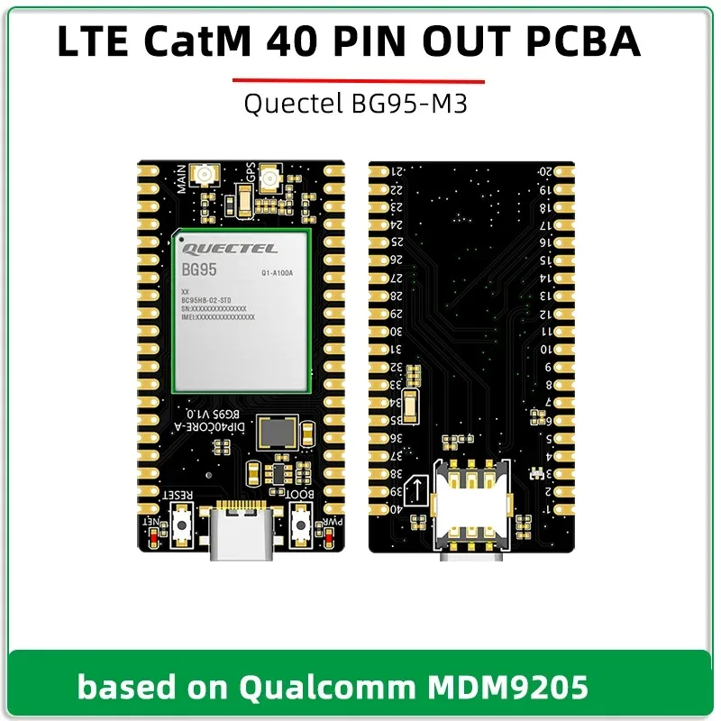 QUECTEL BG95-M3 40PIN OUT PCBA Мини-Плата Разработки С GNSS-Приемником LPWA GSM NBIOT CATM Модуль Со Слотом Для SIM-карты Изображение 3 