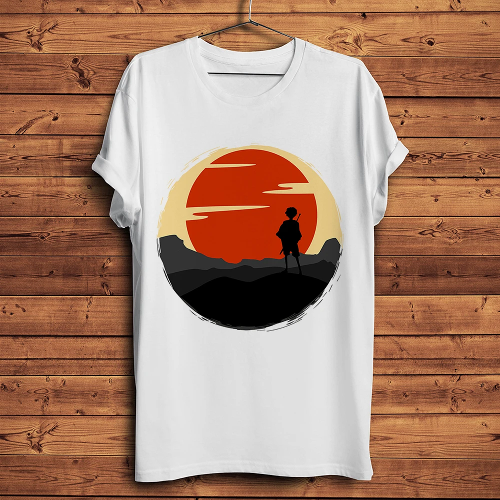 Samurai Champloo sunset забавная аниме футболка мужская летняя новая белая повседневная футболка homme manga Otaku уличная футболка унисекс