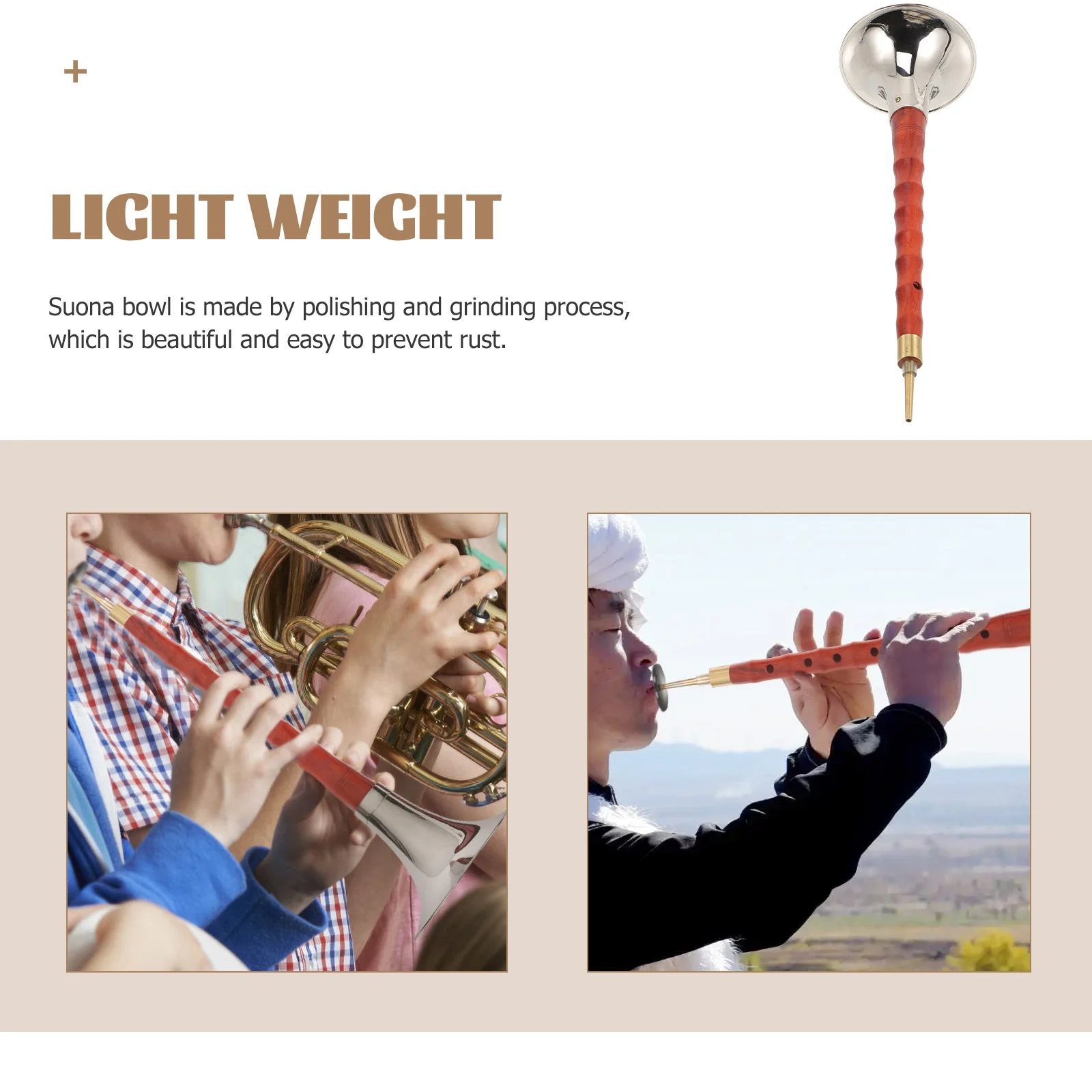 Suona Instrument Детские музыкальные инструменты из духового дерева, начинающие использовать Suonas Изображение 2 