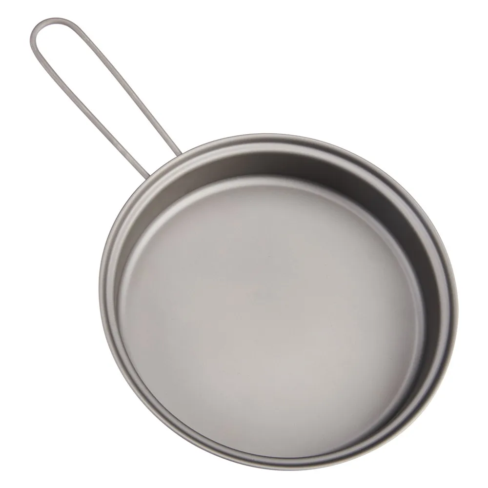 TOAKS Titanium Pan Набор посуды для приготовления пищи на открытом воздухе Со складной ручкой Сверхлегкая Портативная Титановая сковорода