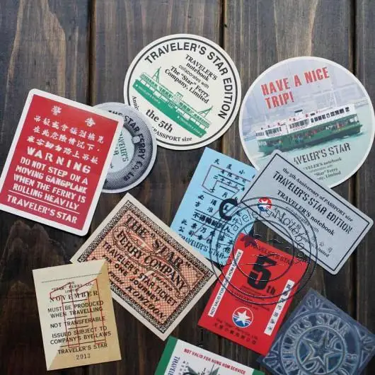 Traverlers дневник путешествия блокнот skysat annuler лимитированная серия декоративных наклеек midori hong kong stickers