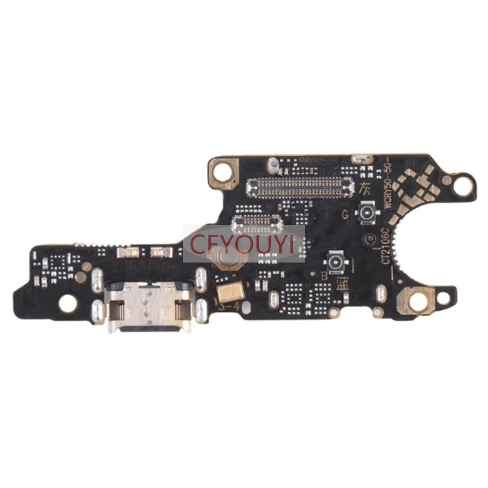 USB порт для зарядки Гибкий кабель Без быстрой зарядки IC Плата зарядки Док-разъем для ремонта смартфонов для Honor 50 Изображение 0 