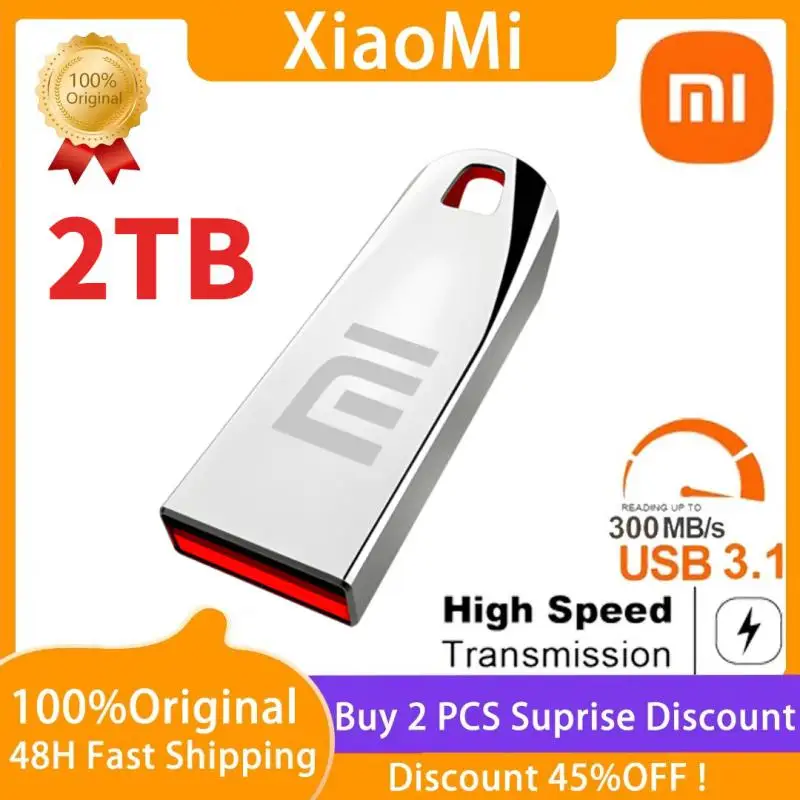 Xiaomi TYPE C 1 ТБ флеш-накопитель USB 3.0, 2 ТБ флешка Memory Stick U Drive, USB-накопители для ПК, смартфона, планшета MacBook