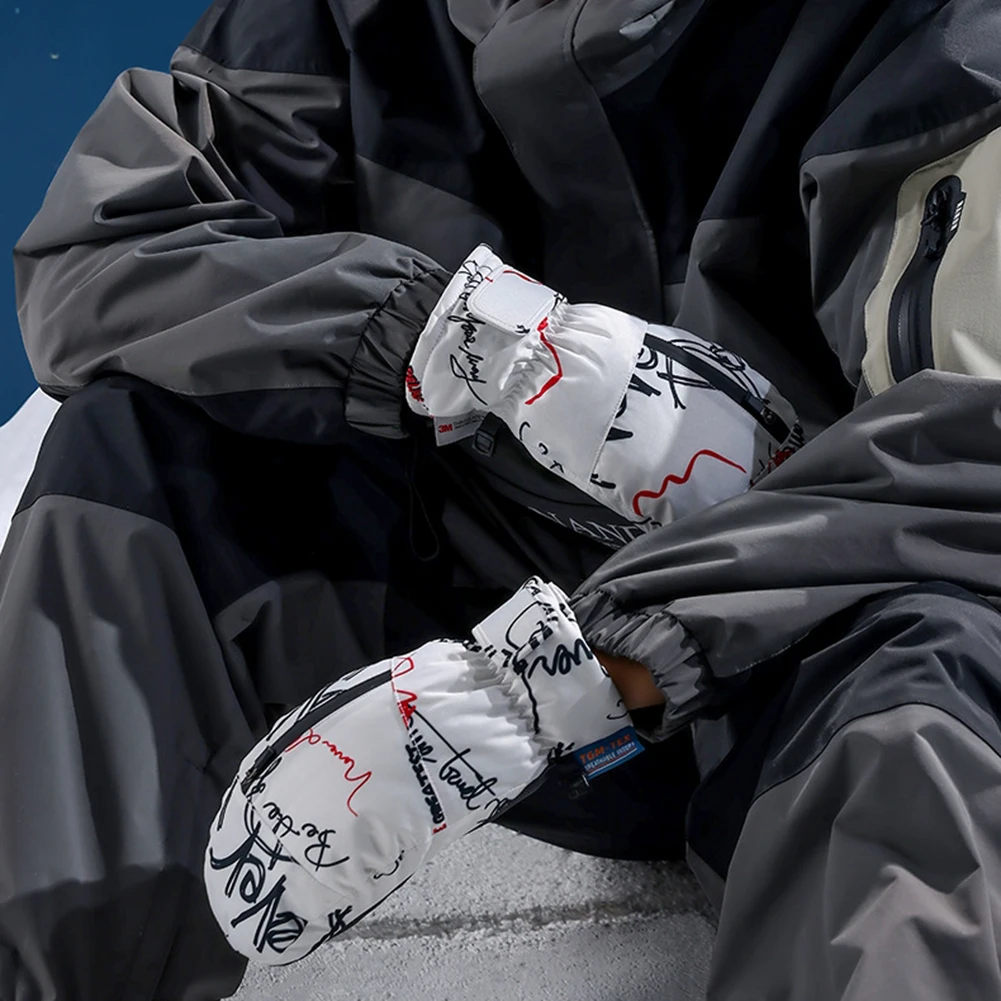 YFASHION Лыжные Перчатки SK32 Зимние Теплые Ветрозащитные Водонепроницаемые Нескользящие Сноубордические Снегоходные Велосипедные Лыжные Перчатки Для Мужчин Женщин Изображение 5 