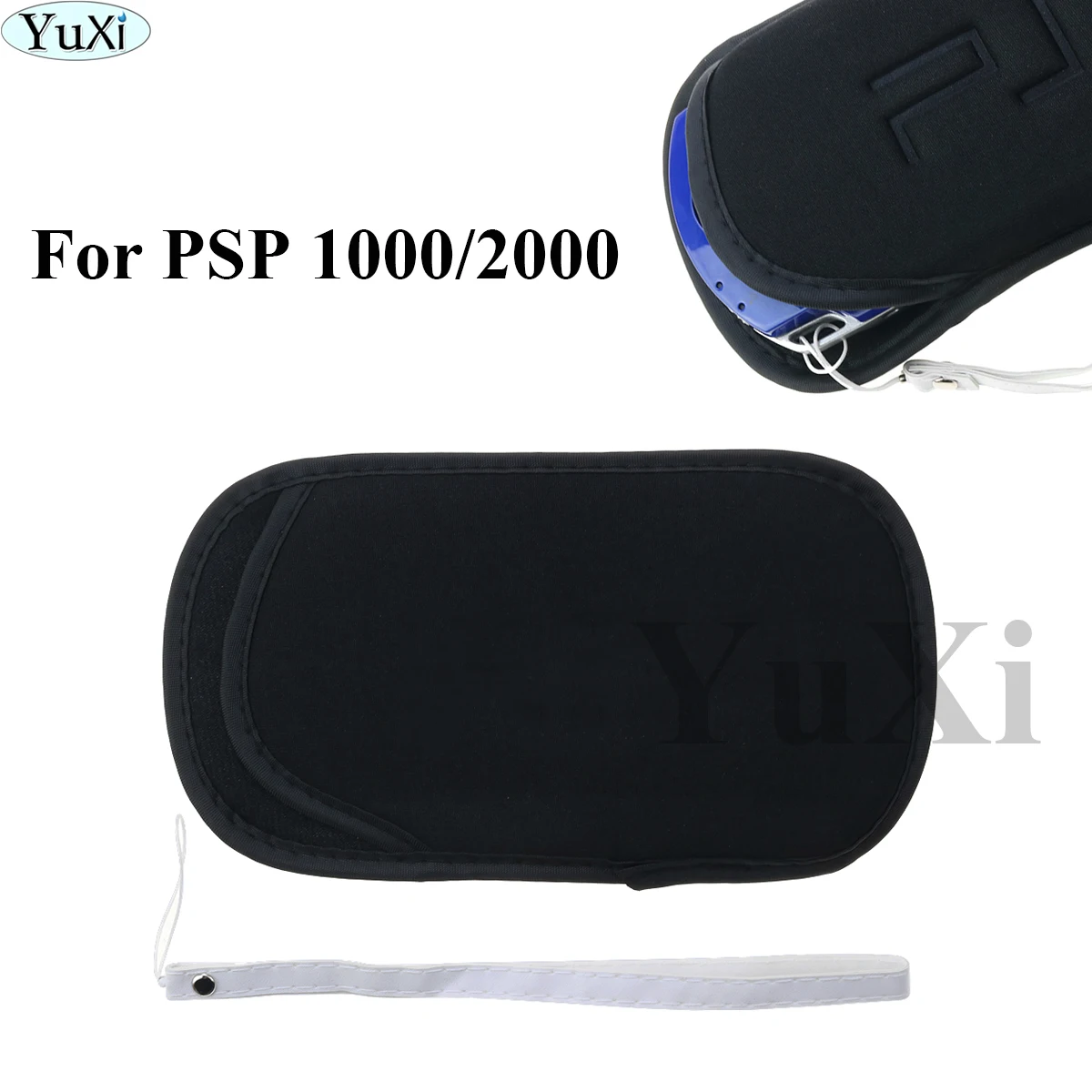 YuXi 1Set Мягкая защитная сумка для переноски и хранения с экраном Чехол с ремешком на запястье для консоли Sony для PSP 1000 2000 3000