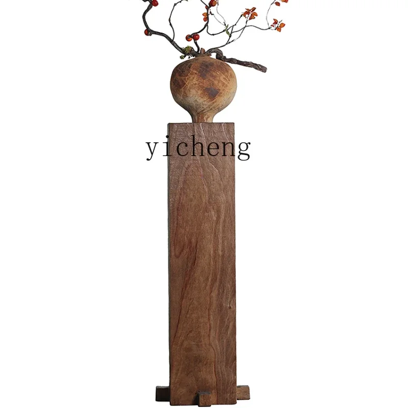 ZC Опорная стойка из массива дерева, гостиная и чайная, прихожая, резьба по дереву, украшения в китайском стиле, ландшафтное оформление