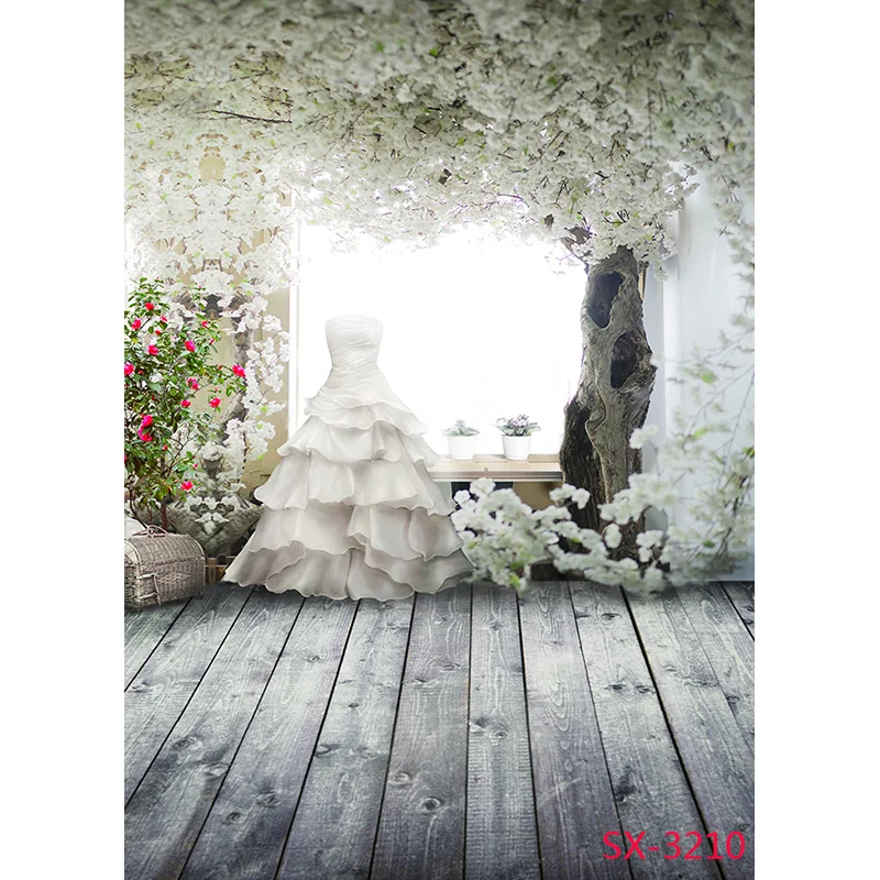 ZHISUXI Виниловые фоны для фотосъемки, реквизит, цветок, деревянный пол, Замок, Свадебная тема, фон для фотостудии 2157 YXFL-56 Изображение 3 