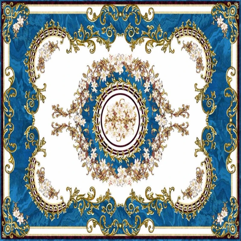 beibehang Пользовательские обои с рисунком голубого неба каменный потолок Европейский ковер напольная живопись ПВХ носимые 3D обои домашний декор Изображение 2 
