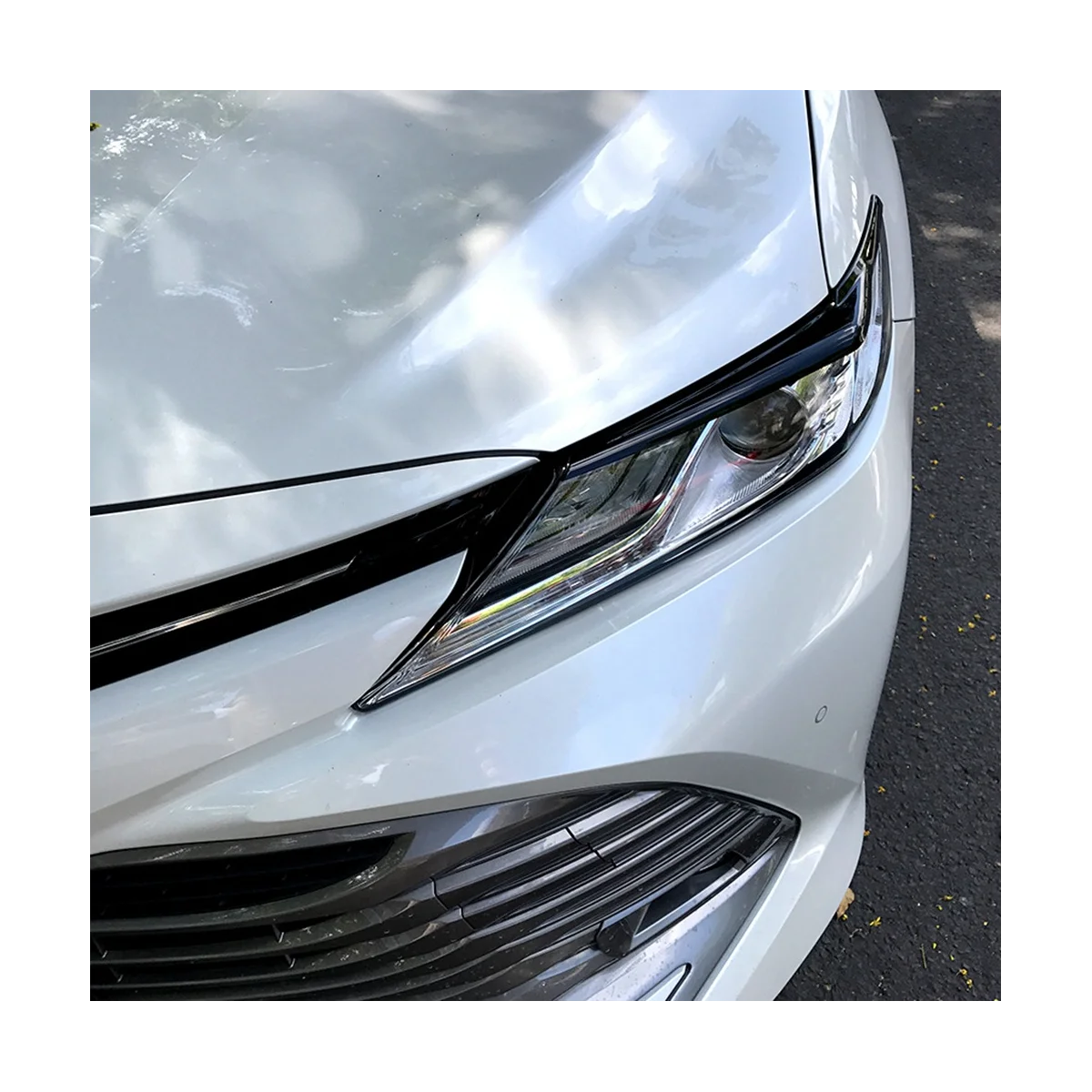 Автомобильная Фара для Бровей, Крышка для Глаз, головной свет, Накладка для век, Накладка для Toyota Camry LE XLE SE XSE 2018-2021 (Черный) Изображение 0 