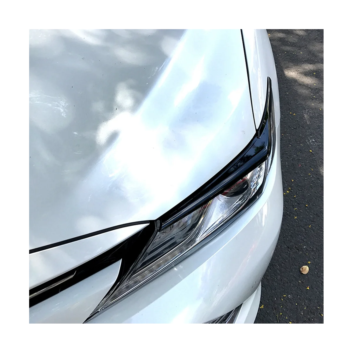 Автомобильная Фара для Бровей, Крышка для Глаз, головной свет, Накладка для век, Накладка для Toyota Camry LE XLE SE XSE 2018-2021 (Черный) Изображение 5 