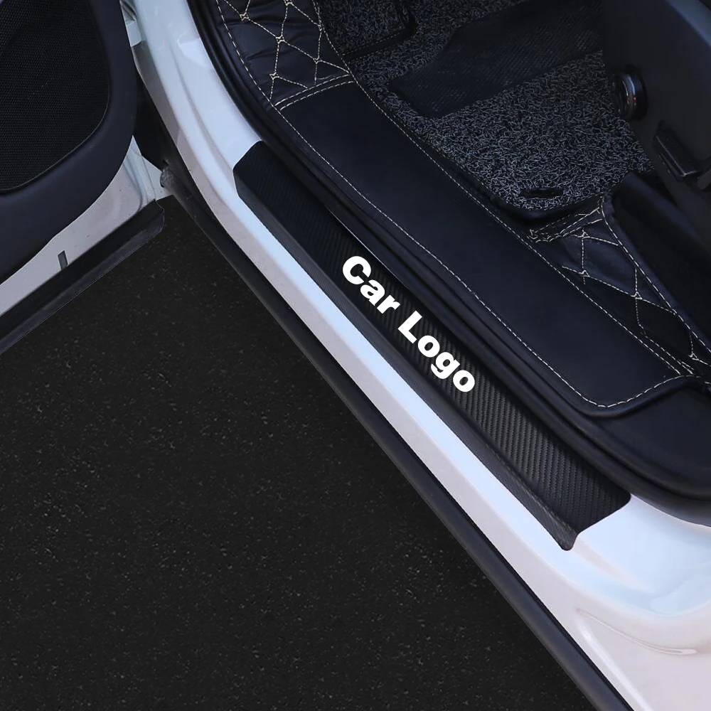 Автомобильные Наклейки 3D Из Углеродного Волокна Резиновый Протектор Порога Для Hyundai Tucson I10 I20 I30 I40 IX35 Solaris Creta Kona Accent Coupe