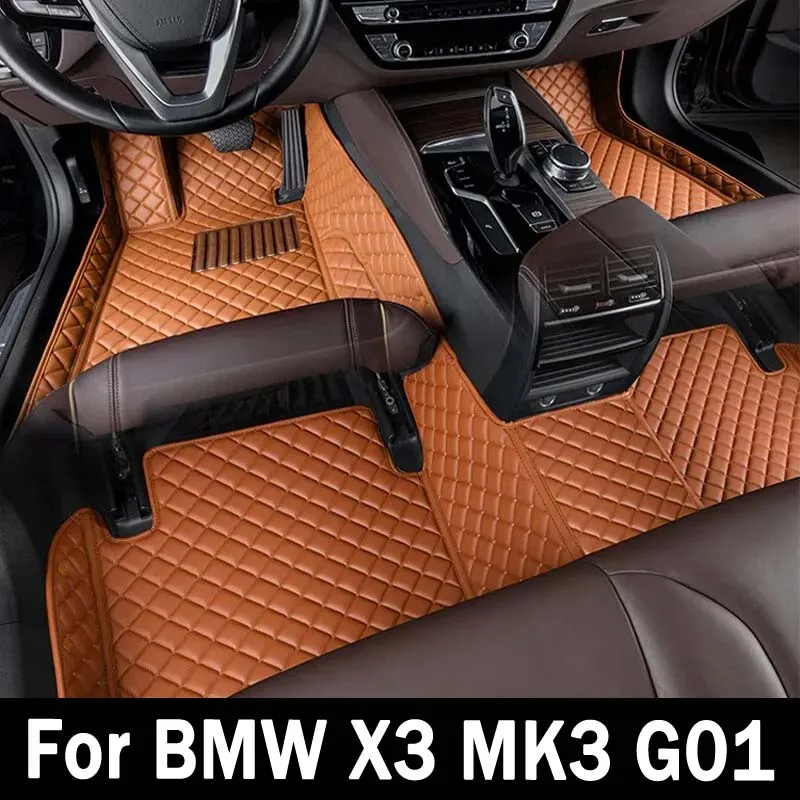 Автомобильные коврики для BMW X3 MK3 G01 2017 2018 2019 2020 2021 2022 Пользовательские накладки для ног Автомобильные ковровые покрытия Аксессуары для интерьера