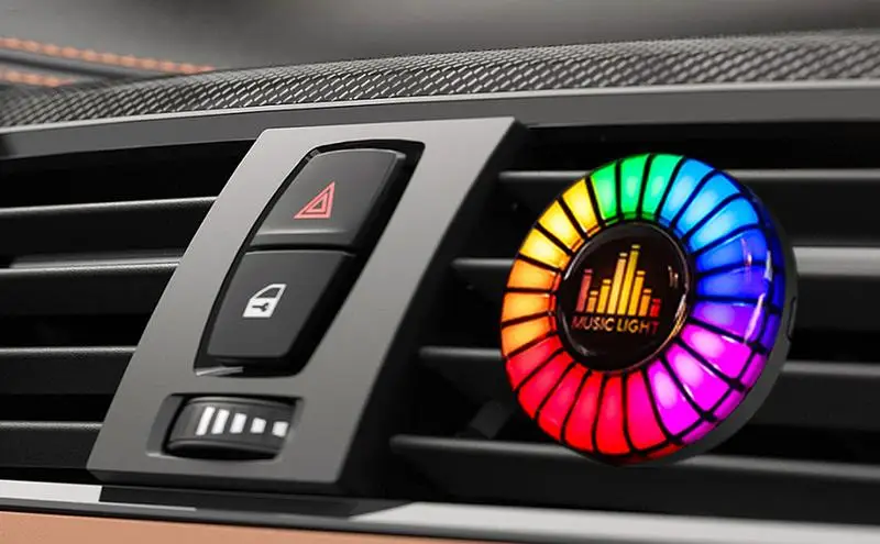 Автомобильный освежитель воздуха, светодиодная подсветка, RGB Управление звуком, Голосовой ритм, лампа окружающего освещения, Автомобильные Освежители воздуха, Автомобильный Ароматический диффузор для автомобиля