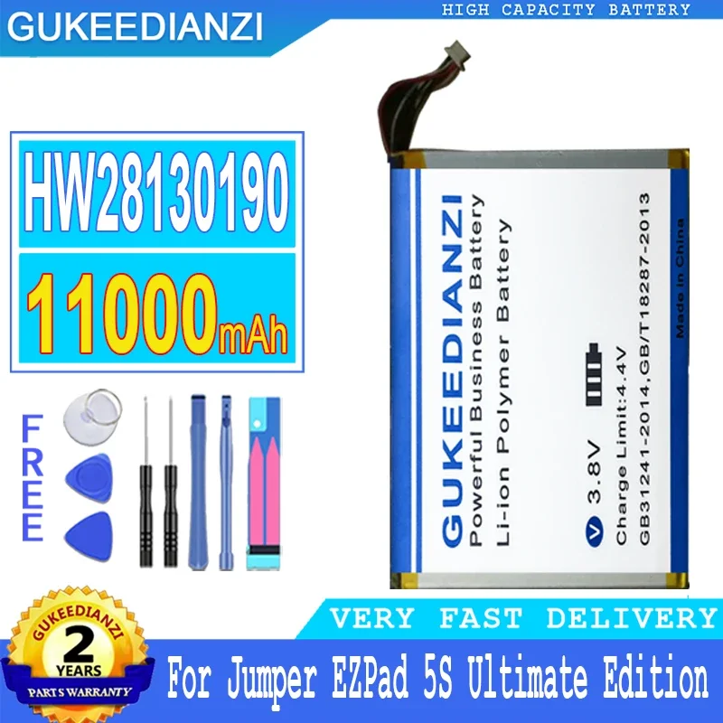 Аккумулятор GUKEEDIANZI для Jumper EZpad 5S ZPad5S Ultimate Edition, Аккумулятор большой мощности, HW28130190, 11000 мАч