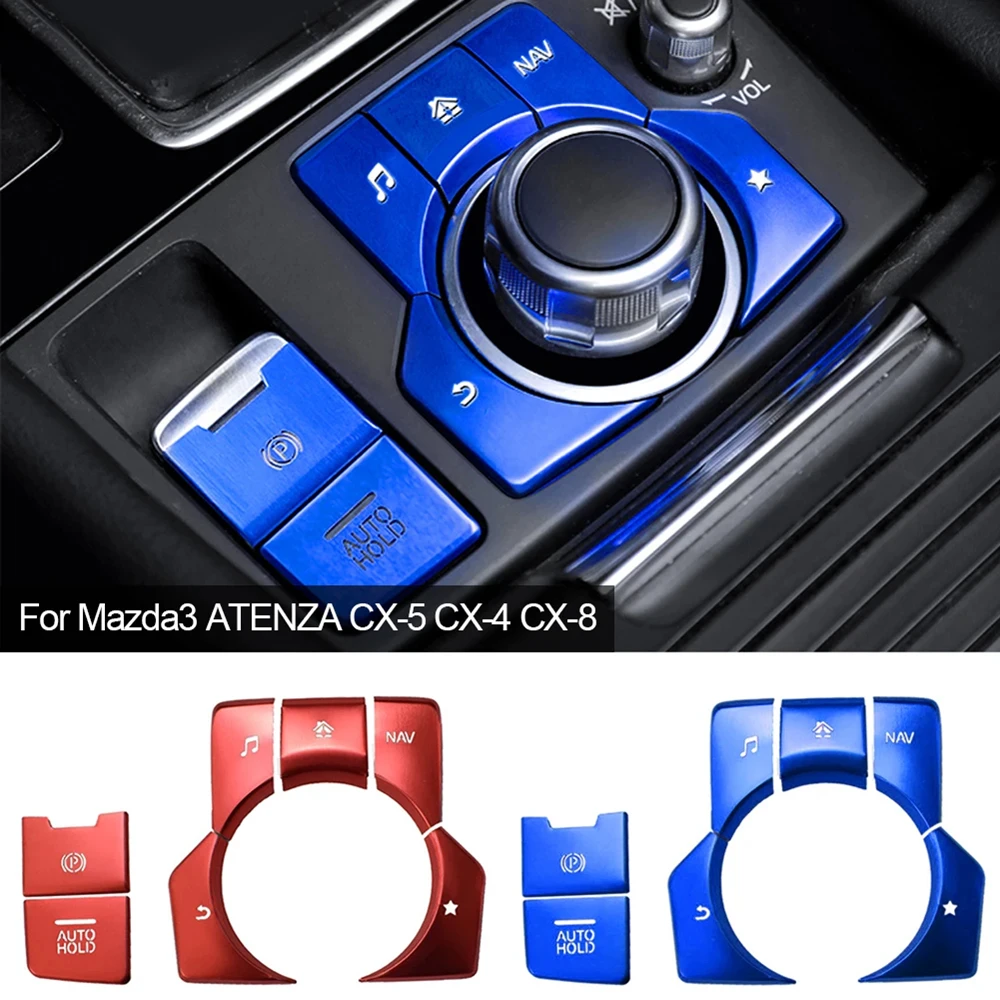 Алюминиевая Крышка Автоматической Кнопки Парковки Электронного Стояночного Тормоза для Mazda3 AXELA MAZDA6 ATENZA CX-3 CX-4 CX-5 CX-9