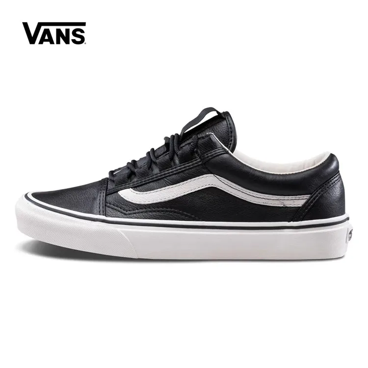 Аутентичная обувь для скейтбординга Vans, парусиновая обувь, классические белые/ черные цвета, мужская/Женская спортивная обувь VANS Off The Wall Изображение 0 