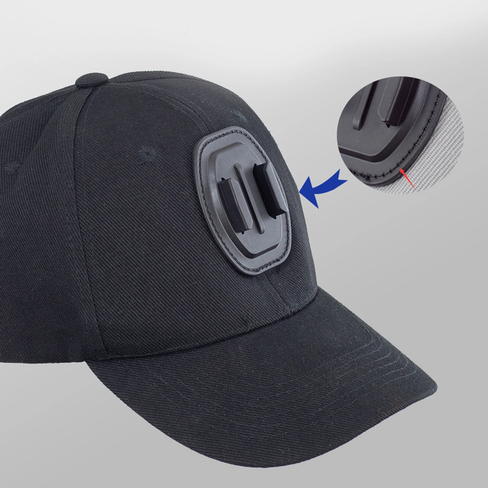 Бейсбольная кепка с адаптером для крепления пряжки на J-образном крючке для GoPro DJI и других экшн-камер Изображение 3 