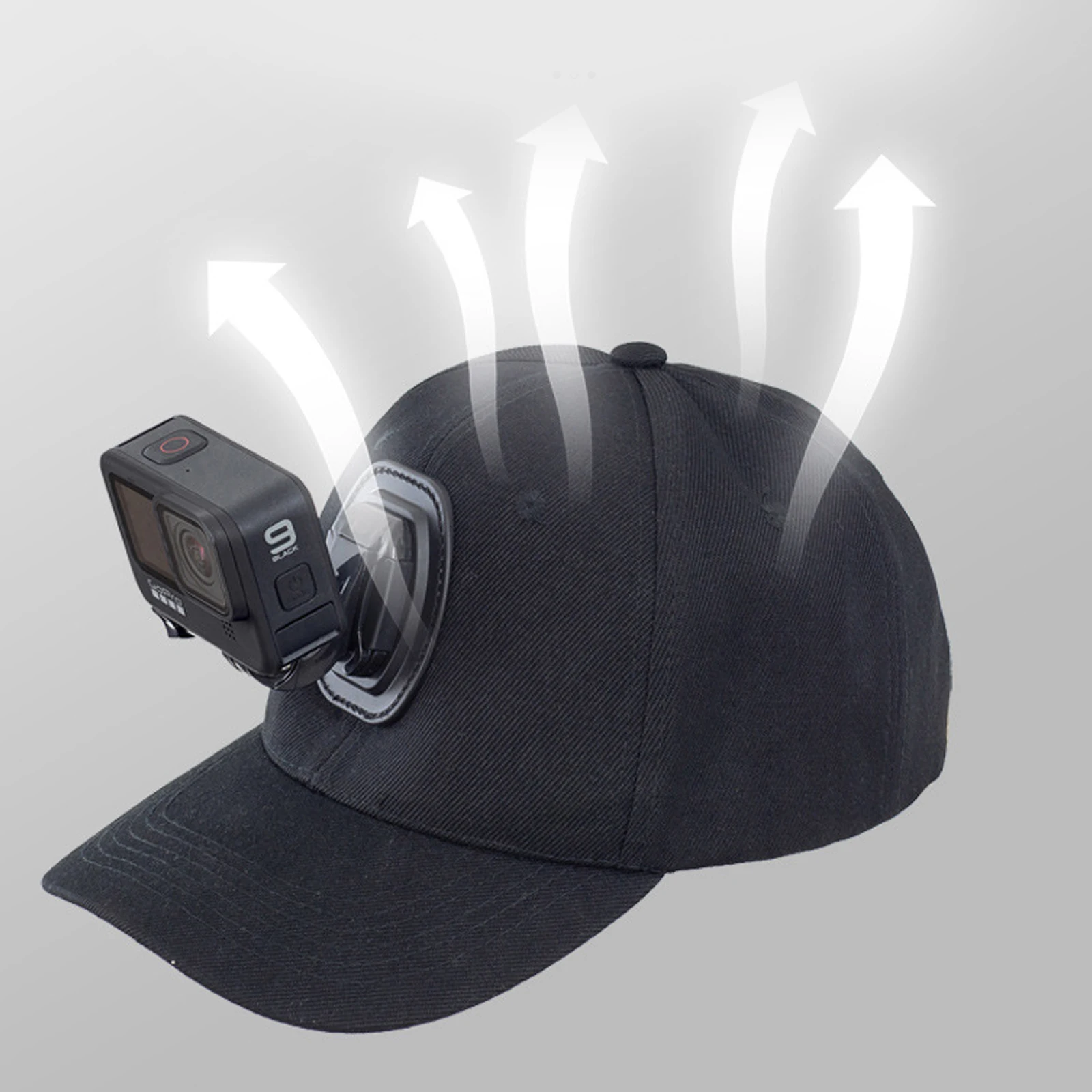 Бейсбольная кепка с адаптером для крепления пряжки на J-образном крючке для GoPro DJI и других экшн-камер Изображение 4 