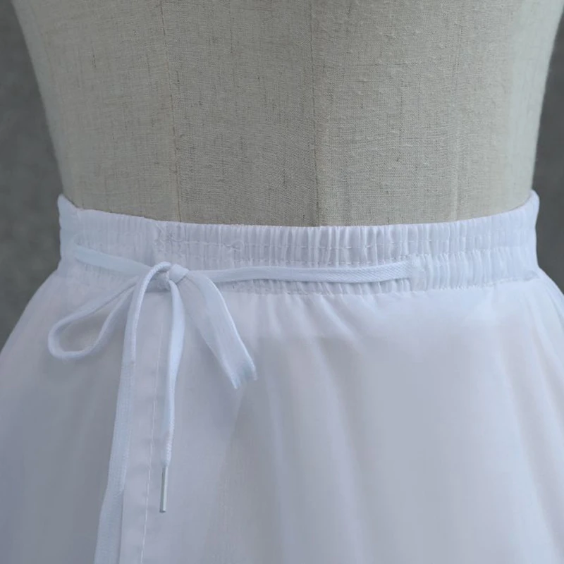 Бесплатная доставка Белые нижние юбки с 4 обручами И 1 слоем жесткого тюля Нижняя юбка Невесты Jupon Enaguas Изображение 1 