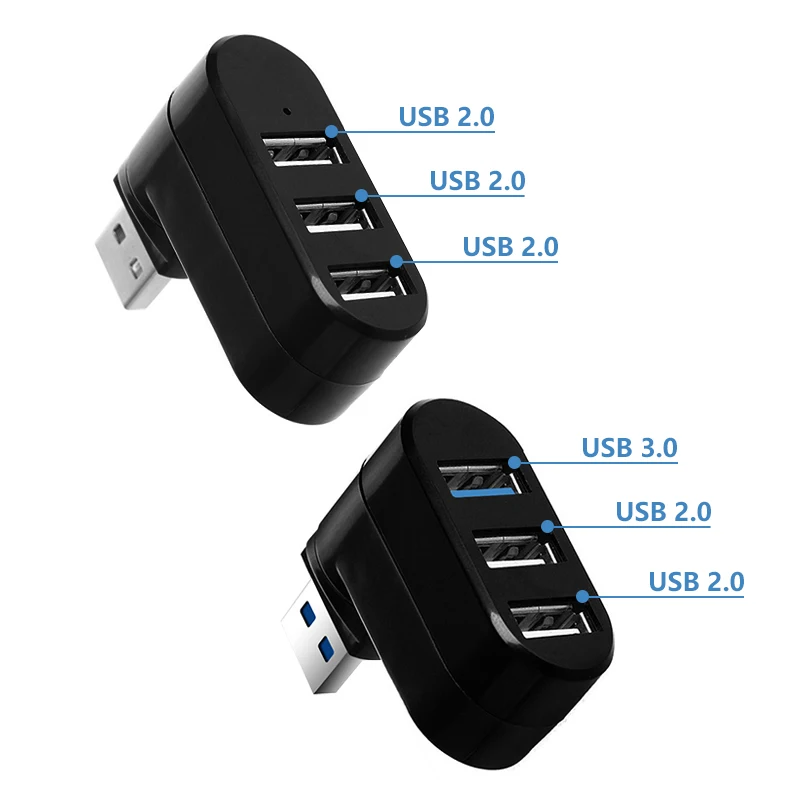 Беспроводной адаптер-концентратор 3 в 1 USB 3.0 2.0 для ноутбука, 3 порта USB-разветвителя, мини-считыватель U-дисков, Компьютерные аксессуары для ПК Изображение 1 