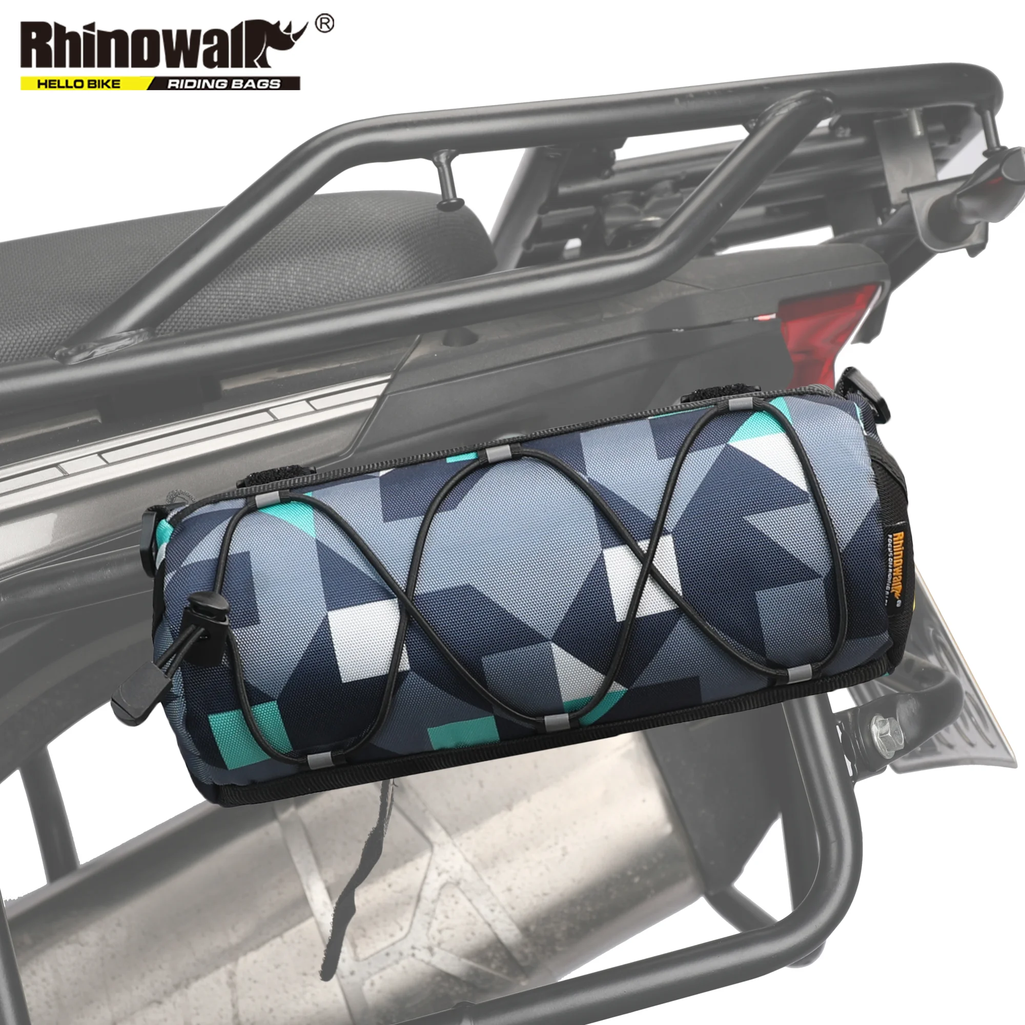 Боковая сумка для мотоцикла Rhinowalk Объемом 2,4 л, багажник для моторного седла, сумка для аварийной перекладины, седельная сумка для мотоцикла, сумка для инструментов для ремонта, сумка через плечо Изображение 0 