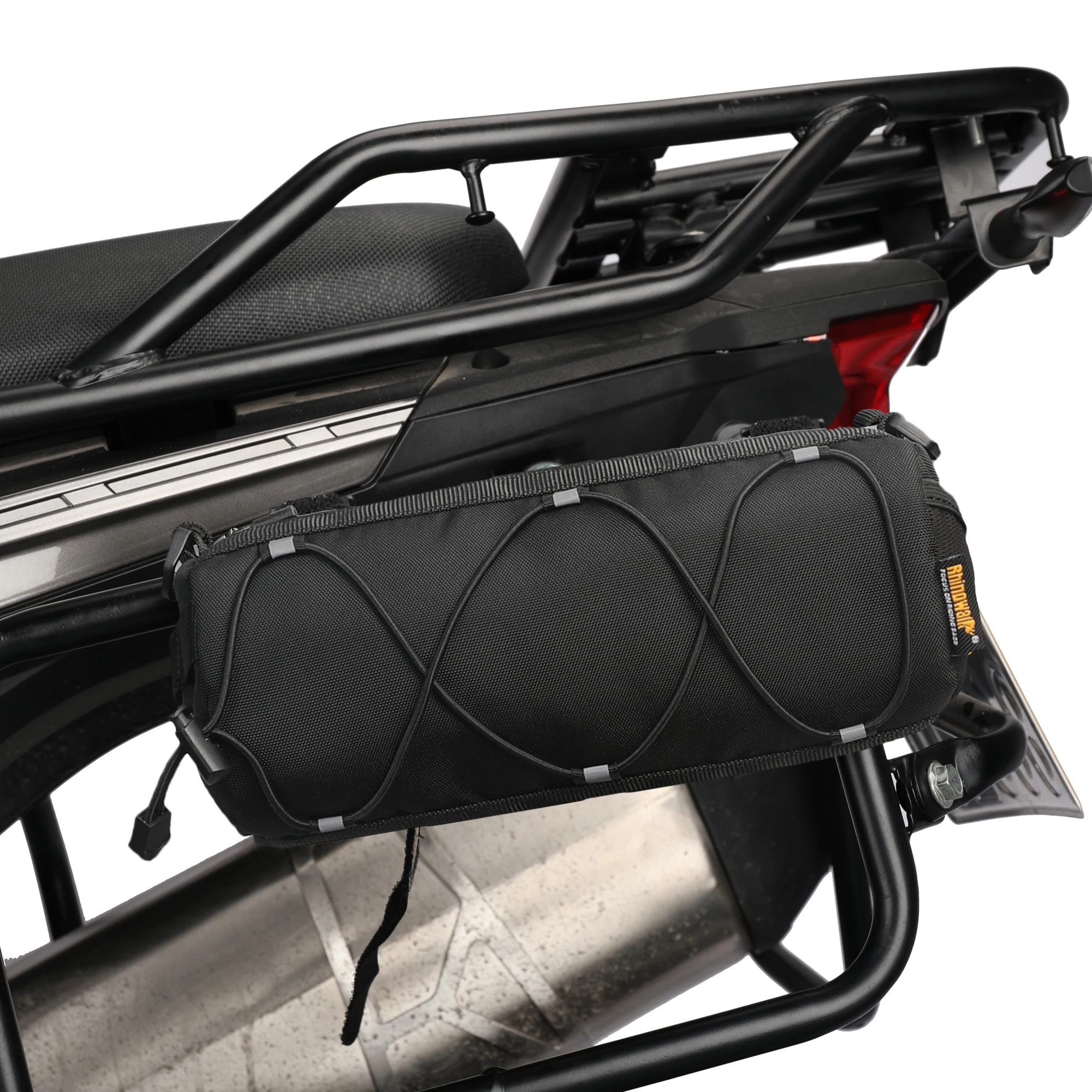 Боковая сумка для мотоцикла Rhinowalk Объемом 2,4 л, багажник для моторного седла, сумка для аварийной перекладины, седельная сумка для мотоцикла, сумка для инструментов для ремонта, сумка через плечо Изображение 5 