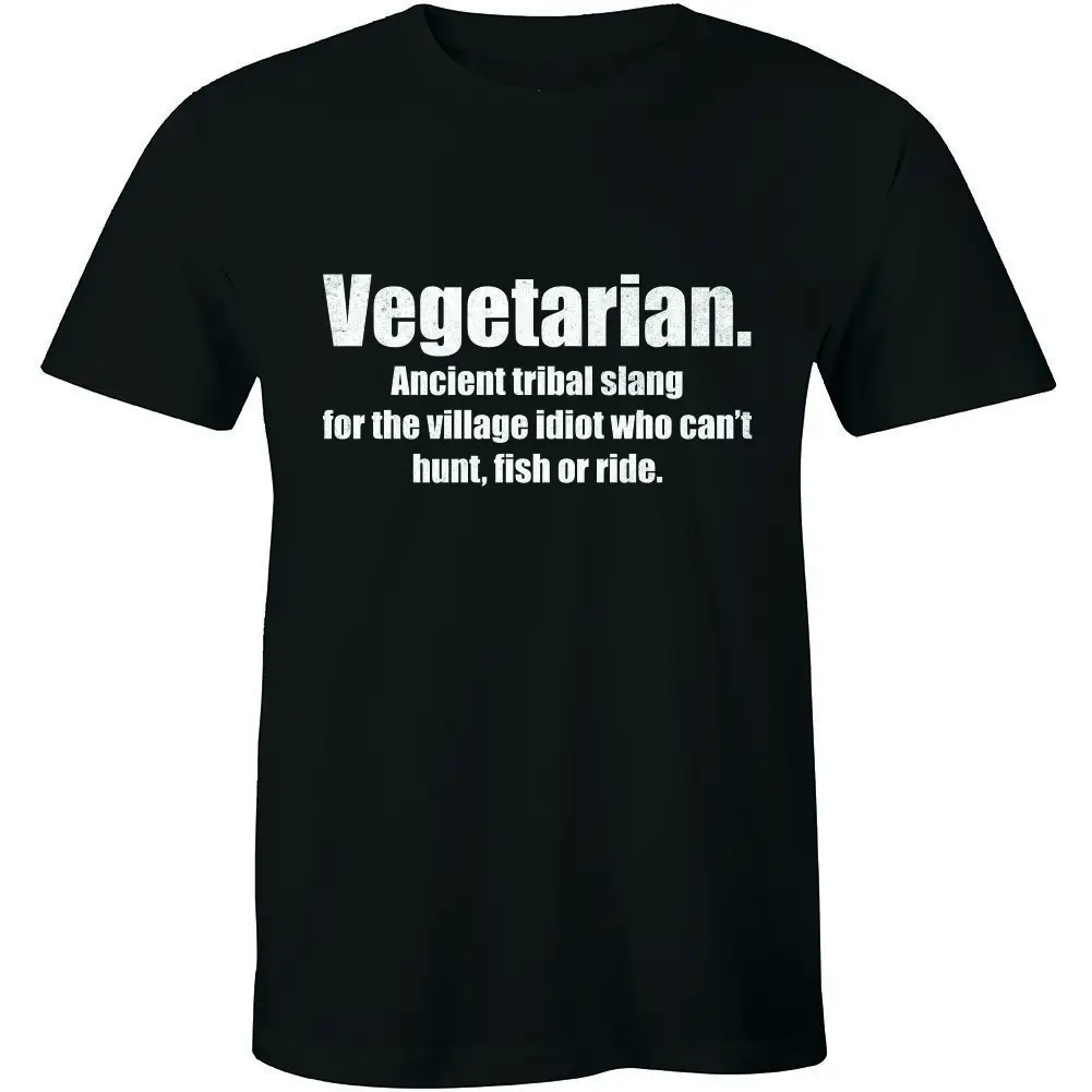 Вегетарианский Древний племенной сленг, обозначающий деревенского идиота, который не умеет охотиться на рыбу Мужская футболка