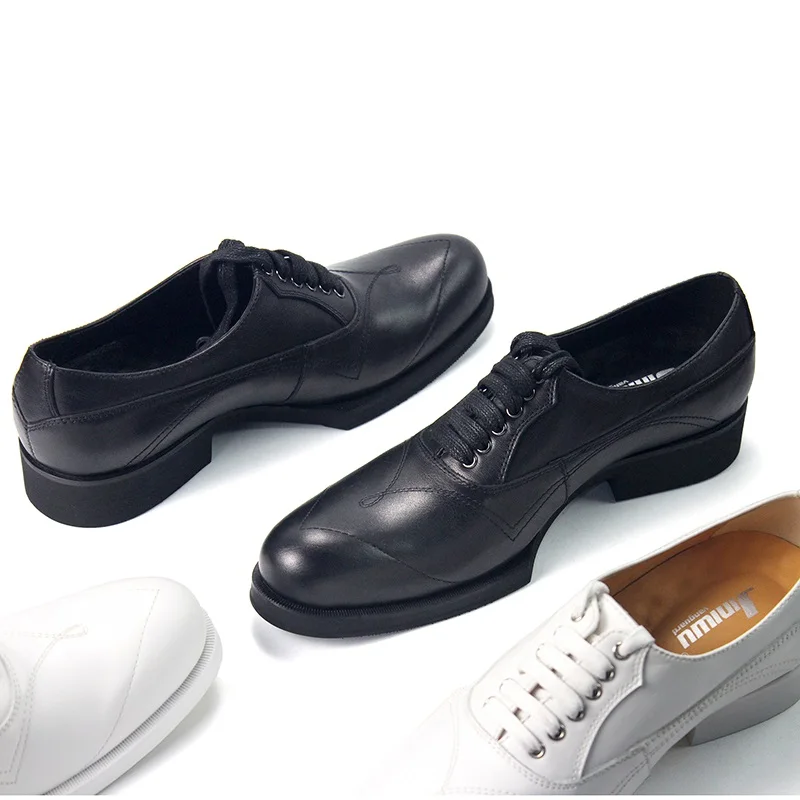 Весенне-летние новинки с простой геометрической подошвой, официальные туфли-оксфорды из воловьей кожи, ремешки большого размера, мужская обувь на низком каблуке по индивидуальному заказу
