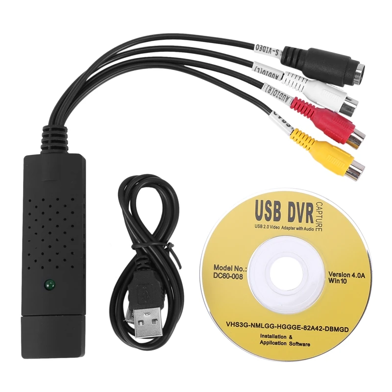 Видео Аудио VHS видеомагнитофон USB карта видеозахвата для DVD конвертер Адаптер карты захвата