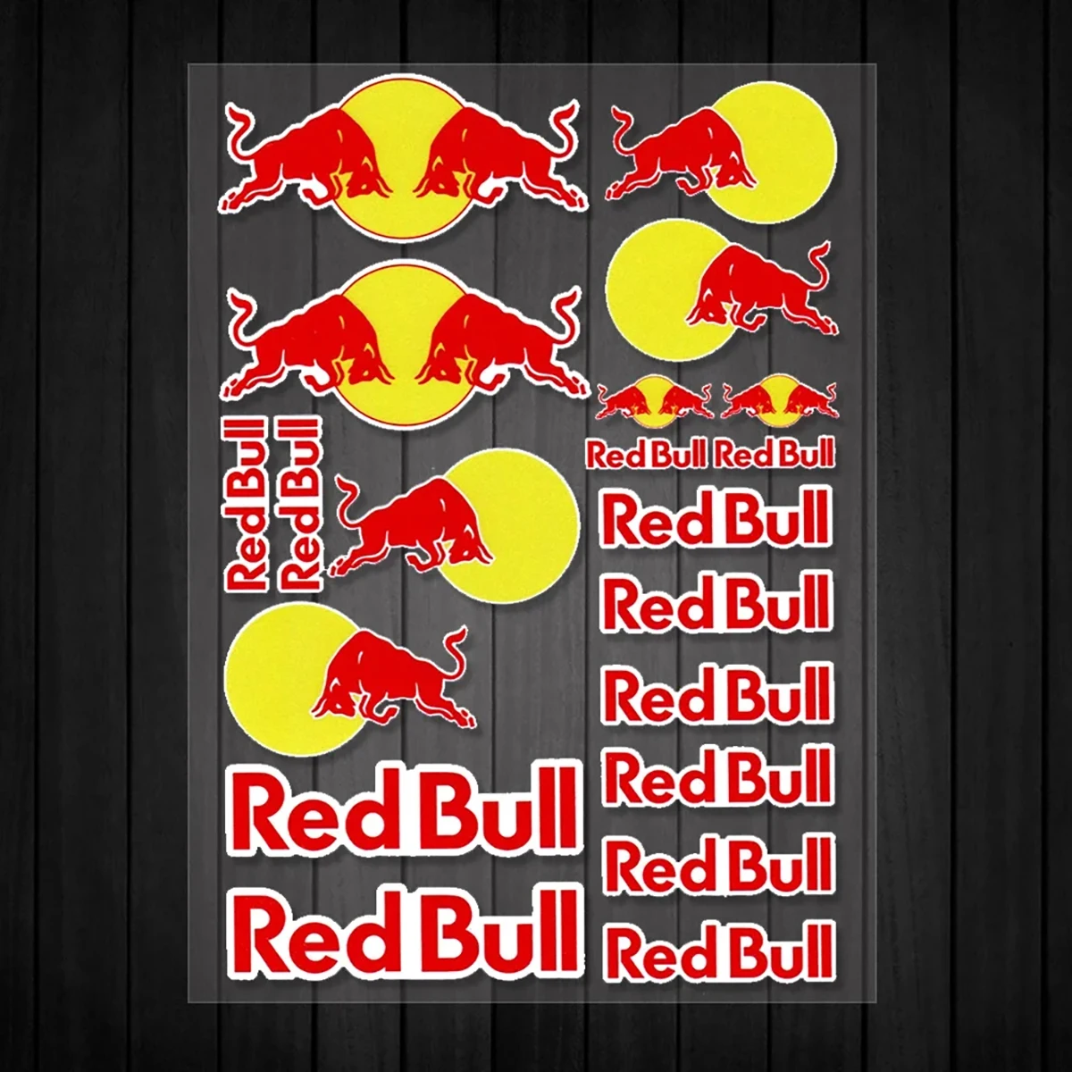 Виниловая наклейка на шлем Red Bull, наклейка с логотипом мотоцикла, велосипеда Изображение 4 