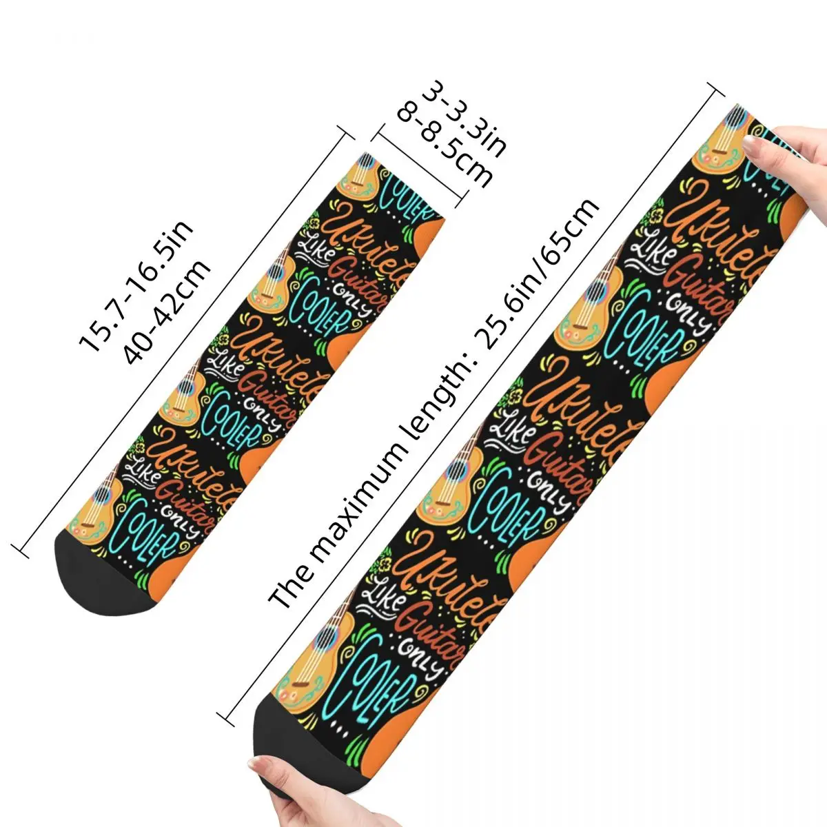 Винтажные мужские носки в стиле гавайской гитары, похожие на гитару, музыкальные ноты, унисекс, с рисунком в стиле хип-хоп, с принтом 