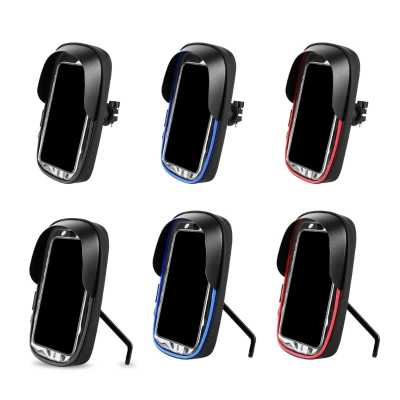 Водонепроницаемый держатель для велосипедного телефона с прозрачным сенсорным экраном, велосипедная сумка на руль, велосипедная подставка для телефона для телефонов с диагональю 4,5-6,4 дюйма