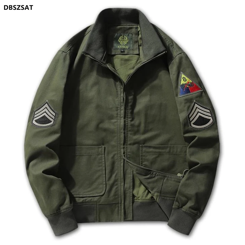 Военная куртка FURY Со стоячим воротником, мужская куртка-бомбер, хлопковое пальто с вышивкой, мужская ветровка Chaqueta Hombre