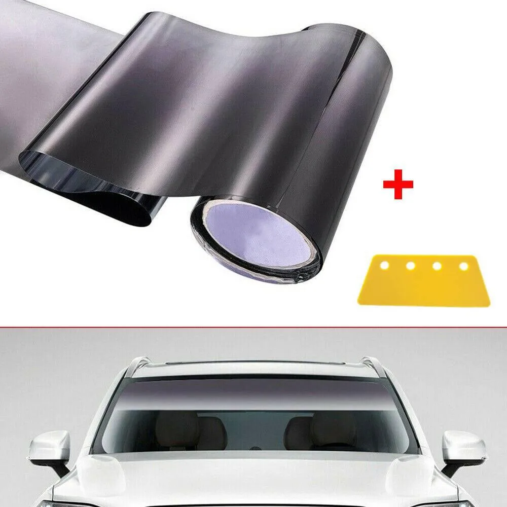 Высококачественная новая солнцезащитная пленка для автомобиля, УФ-абажур, водонепроницаемость Со скребком, растягивающаяся лента из ПВХ на лобовом стекле Изображение 4 