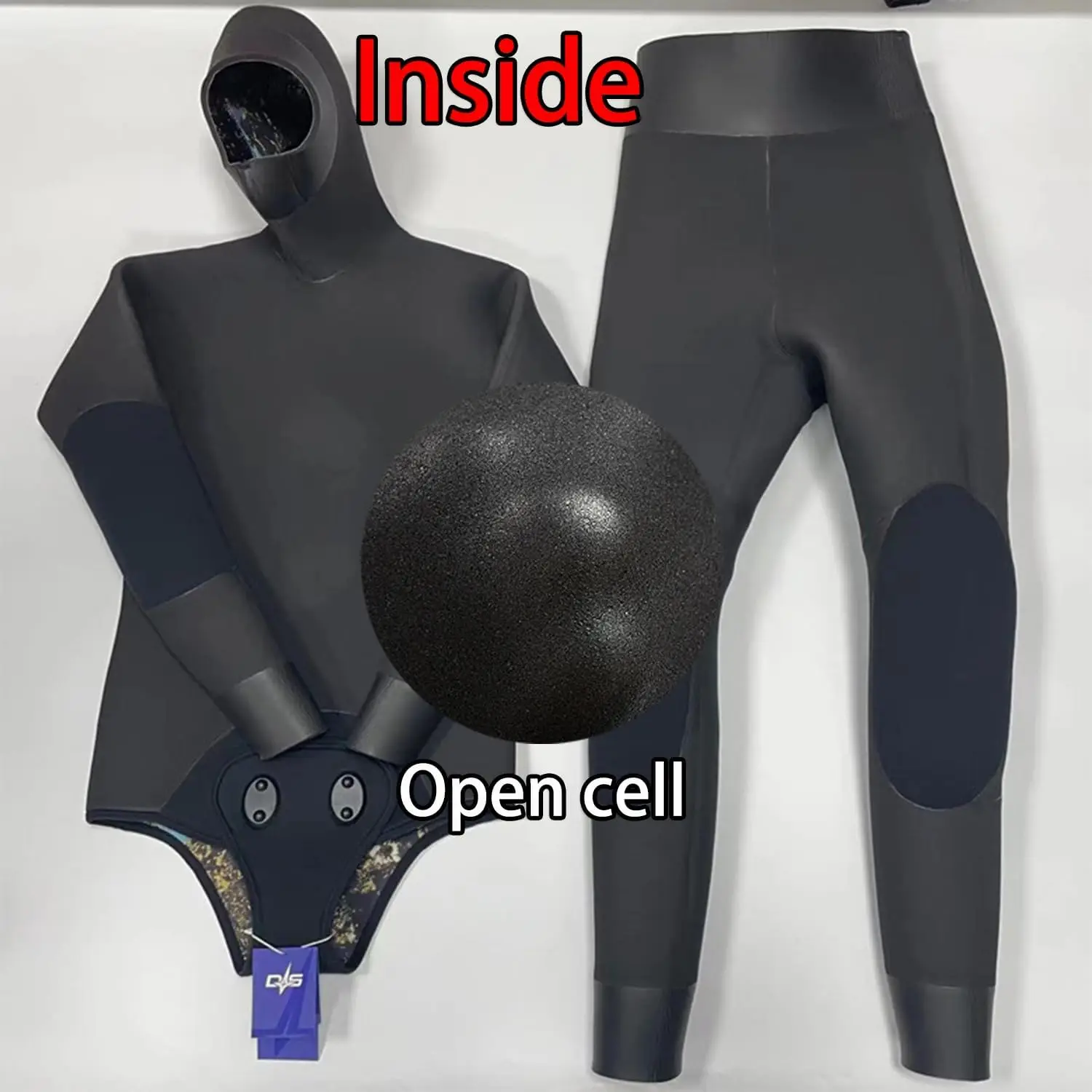 Гидрокостюм для подводной охоты из неопрена 3 мм/7 мм с открытой ячейкой для мужчин и женщин, Камуфляжный костюм из двух частей для подводного плавания в холодной воде Изображение 1 