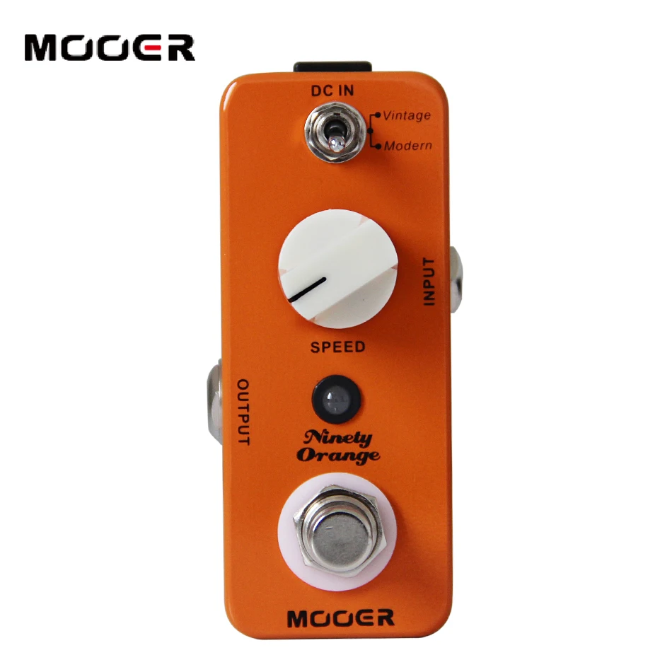 Гитарные эффекты Mooer MPH1 Ninety Orange Phaser Pedal Полная аналоговая схема Винтажные / Современные режимы True Bypass Гитарные аксессуары Изображение 0 