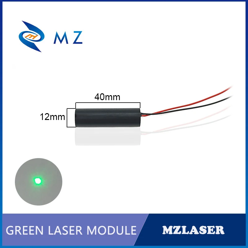 Горячий Продаваемый Компактный Модуль Лазерного Диода D12mm 520nm 10mw 3V Водонепроницаемого Класса IP67 Green Dot Промышленного Класса Изображение 1 