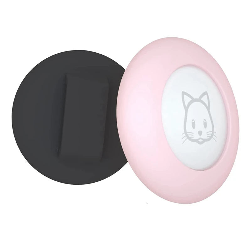 Держатель для кошачьего ошейника, для воздушной бирки, держатель для кошачьего ошейника, совместимый с GPS-трекером Apple Airtag, чехол из 4 упаковок, черный и розовый