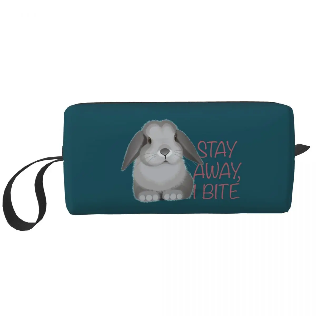 Держись подальше от косметичек I Bite Rabbit Bunny Мужская косметичка Модная дорожная сумка для хранения кошелька