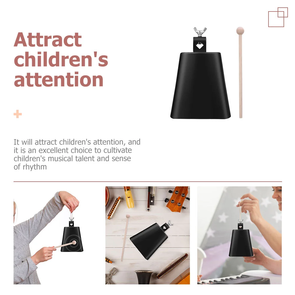 Детская игрушка Черный колокольчик для детей аксессуары для инструментов набор музыкальных принадлежностей для детей Изображение 5 