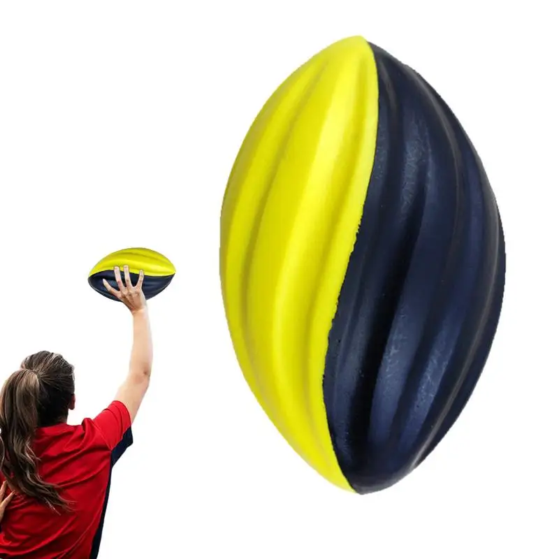 Детский мяч для регби со спиральным медленным отскоком Детский тренировочный мяч для регби 5 дюймов Твердые игрушки для регби для командных занятий Многоразового использования Регби