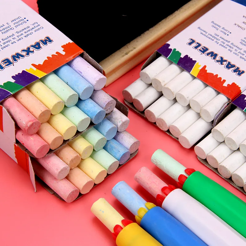 Детский цветной беспыльный мел, Стираемые ручки для рисования, принадлежности для учителей, Офисная доска для обучения, Белая Оптовая продажа в штучной упаковке Изображение 0 