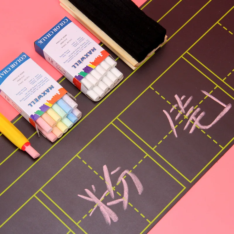 Детский цветной беспыльный мел, Стираемые ручки для рисования, принадлежности для учителей, Офисная доска для обучения, Белая Оптовая продажа в штучной упаковке Изображение 2 