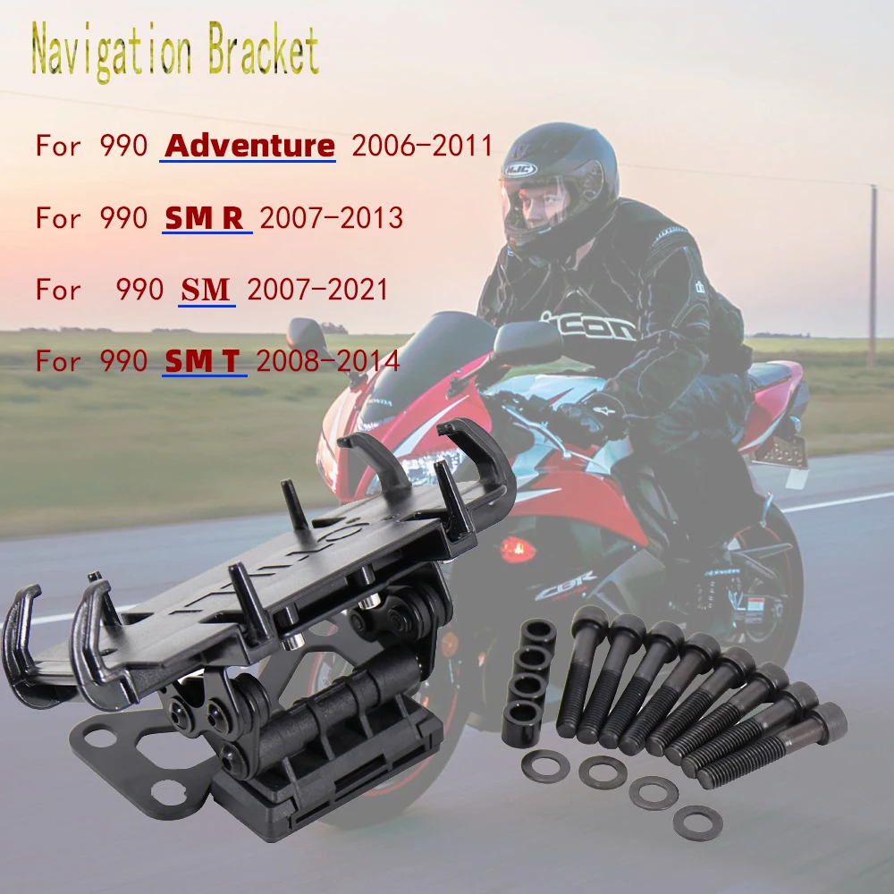 Для 990 Adventure 2006-2011 Аксессуары для мотоциклов Передняя Подставка для телефона Кронштейн для панели GPS навигации телефона