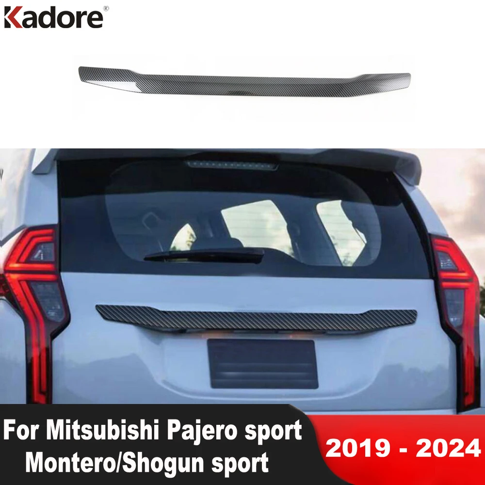 Для Mitsubishi Pajero/Montero/Shogun sport 2019-2021 2022 2023 2024 Карбоновая Накладка На Заднюю Крышку Багажника Автомобиля, Молдинг Задней Двери