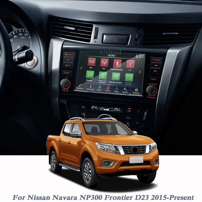 Для Nissan Navara NP300 Frontier D23 2015-настоящее время Автомобильный стайлинг Пленка для экрана GPS-навигации Пленка для дисплея приборной панели Автомобильные аксессуары Изображение 1 