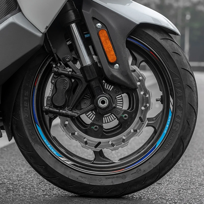 Для SYM TL500 508 Новая высококачественная наклейка на колесо мотоцикла в полоску со светоотражающим ободом